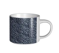 YWSOTRE Animale leopardo azzurro chiaro, Tazza in ceramica di grande capacità, tazza da tè, tazza da caffè 450 ml