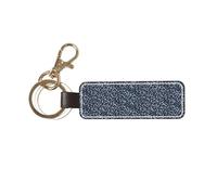 YWSOTRE Animale leopardo azzurro, Portachiavi in pelle PU, portachiavi con anello portachiavi, organizer, 1 pz
