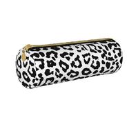 YWSOTRE Animali con stampa leopardata Le arti, Astuccio portapenne cilindrico Astuccio portapenne in pelle portatile con astuccio cosmetico con cerniera