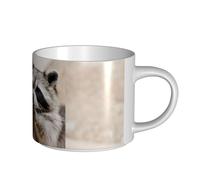 YWSOTRE Animali intelligenti Procione Natura, Tazza in ceramica di grande capacità, tazza da tè, tazza da caffè 450 ml