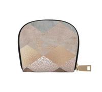 YWSOTRE Argyle in marmo oro rosa ramato e cipria, Custodia per carte in pelle PU Elegante porta carte di credito Porta carte di credito