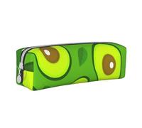 YWSOTRE Avocado Su Cibi E Bevande Verdi, Astuccio per matite Astuccio per penne Astuccio per matite in pelle portatile con astuccio cosmetico con cerniera