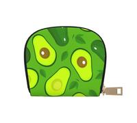 YWSOTRE Avocado Su Cibi E Bevande Verdi, Custodia per carte in pelle PU Elegante porta carte di credito Porta carte di credito