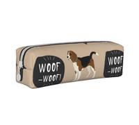 YWSOTRE Bau Beagle, Astuccio per matite Astuccio per penne Astuccio per matite in pelle portatile con astuccio cosmetico con cerniera