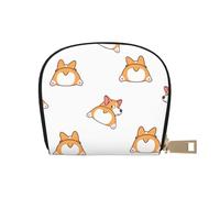 YWSOTRE Bel culo di Corgi, Custodia per carte in pelle PU Elegante porta carte di credito Porta carte di credito
