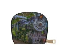 YWSOTRE Bel treno a vapore, Custodia per carte in pelle PU Elegante porta carte di credito Porta carte di credito