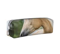YWSOTRE Bellissima lavanda di cavallo Palomino, Astuccio per matite Astuccio per penne Astuccio per matite in pelle portatile con astuccio cosmetico con cerniera