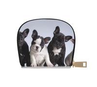 YWSOTRE Bellissimi cuccioli di bulldog francese, Custodia per carte in pelle PU Elegante porta carte di credito Porta carte di credito
