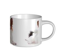 YWSOTRE Cane Papillon soffice, Tazza in ceramica di grande capacità, tazza da tè, tazza da caffè 450 ml