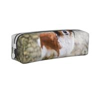 YWSOTRE Cani Nel Fiume Acqua Marrone Bianco Cani Paniel, Astuccio per matite Astuccio per penne Astuccio per matite in pelle portatile con astuccio cosmetico con cerniera
