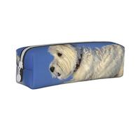 YWSOTRE Cani Westie Winter West Highland White Terrier, Astuccio per matite Astuccio per penne Astuccio per matite in pelle portatile con astuccio cosmetico con cerniera
