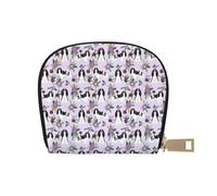 YWSOTRE Cavaliere Re Carlo, Custodia per carte in pelle PU Elegante porta carte di credito Porta carte di credito