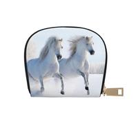 YWSOTRE Cavalli maculati rari al galoppo, Custodia per carte in pelle PU Elegante porta carte di credito Porta carte di credito