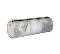 YWSOTRE Cavallo Camargue, Astuccio portapenne cilindrico Astuccio portapenne in pelle portatile con astuccio cosmetico con cerniera