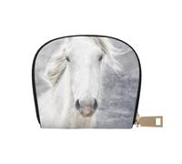 YWSOTRE Cavallo Camargue, Custodia per carte in pelle PU Elegante porta carte di credito Porta carte di credito