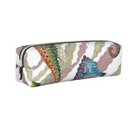 YWSOTRE Cavalluccio marino Laminaria, Astuccio per matite Astuccio per penne Astuccio per matite in pelle portatile con astuccio cosmetico con cerniera