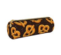 YWSOTRE Ciambellina salata del fumetto, Astuccio portapenne cilindrico Astuccio portapenne in pelle portatile con astuccio cosmetico con cerniera