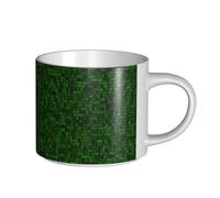 YWSOTRE Codice del computer decimale verde del programmatore, Tazza in ceramica di grande capacità, tazza da tè, tazza da caffè 450 ml