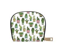 YWSOTRE Colorato piuttosto succulento, Custodia per carte in pelle PU Elegante porta carte di credito Porta carte di credito