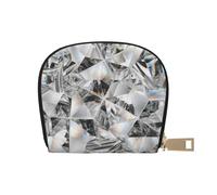 YWSOTRE Cristallo stile trama diamante, Custodia per carte in pelle PU Elegante porta carte di credito Porta carte di credito