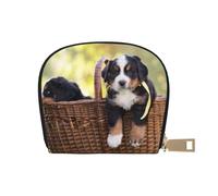 YWSOTRE Cuccioli di Bovaro del Bernese, Custodia per carte in pelle PU Elegante porta carte di credito Porta carte di credito