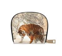 YWSOTRE Cucciolo di tigre Famiglia di tigri giovani, Custodia per carte in pelle PU Elegante porta carte di credito Porta carte di credito