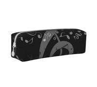 YWSOTRE Cuore della nota musicale, Astuccio per matite Astuccio per penne Astuccio per matite in pelle portatile con astuccio cosmetico con cerniera