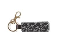 YWSOTRE Cuori scritti a mano Parole d'amore, Portachiavi in pelle PU, portachiavi con anello portachiavi, organizer, 1 pz