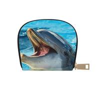 YWSOTRE Delfino adorabile stampato, Custodia per carte in pelle PU Elegante porta carte di credito Porta carte di credito