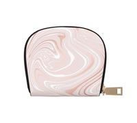 YWSOTRE Delicato marmo rosa di marmo con imitazione dell'oro rosa, Custodia per carte in pelle PU Elegante porta carte di credito Porta carte di credito