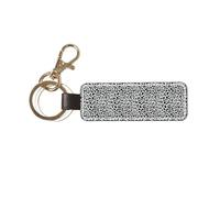 YWSOTRE Design con motivo leopardato senza cuciture, Portachiavi in pelle PU, portachiavi con anello portachiavi, organizer, 1 pz