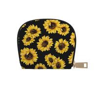 YWSOTRE Disegno Del Girasole, Custodia per carte in pelle PU Elegante porta carte di credito Porta carte di credito