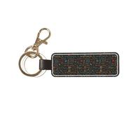 YWSOTRE Esperimento didattico sulle equazioni chimiche, Portachiavi in pelle PU, portachiavi con anello portachiavi, organizer, 1 pz