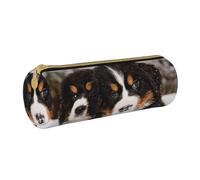 YWSOTRE Fantastico Bovaro del Bernese, Astuccio portapenne cilindrico Astuccio portapenne in pelle portatile con astuccio cosmetico con cerniera
