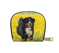 YWSOTRE Felice Bovaro del Bernese, Custodia per carte in pelle PU Elegante porta carte di credito Porta carte di credito