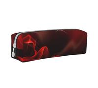 YWSOTRE Fiamma Rossa Stampata, Astuccio per matite Astuccio per penne Astuccio per matite in pelle portatile con astuccio cosmetico con cerniera
