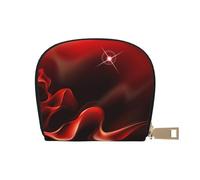 YWSOTRE Fiamma Rossa Stampata, Custodia per carte in pelle PU Elegante porta carte di credito Porta carte di credito