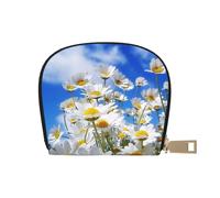 YWSOTRE Fiore profumato della margherita, Custodia per carte in pelle PU Elegante porta carte di credito Porta carte di credito