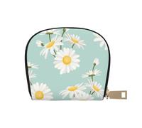 YWSOTRE Fiore rigoglioso della margherita floreale, Custodia per carte in pelle PU Elegante porta carte di credito Porta carte di credito