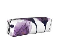 YWSOTRE Fiori di lavanda viola speranza, Astuccio per matite Astuccio per penne Astuccio per matite in pelle portatile con astuccio cosmetico con cerniera