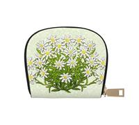 YWSOTRE Fiori di montagna svizzeri della stella alpina, Custodia per carte in pelle PU Elegante porta carte di credito Porta carte di credito