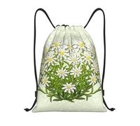 YWSOTRE Fiori di montagna svizzeri della stella alpina, Zaino con coulisse Unisex Borsa con coulisse Sportiva Palestra Zaino Casual Zaino con coulisse, M