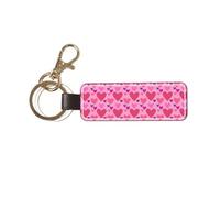 YWSOTRE Forma d'amore rosa, Portachiavi in pelle PU, portachiavi con anello portachiavi, organizer, 1 pz