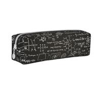 YWSOTRE Formule scientifiche disegnate a mano sulla lavagna per lo sfondo, Astuccio per matite Astuccio per penne Astuccio per matite in pelle portatile con astuccio cosmetico con cerniera