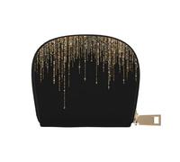 YWSOTRE Frangia glitter scintillante oro nero, Custodia per carte in pelle PU Elegante porta carte di credito Porta carte di credito