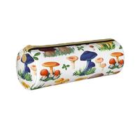 YWSOTRE Fungo della pittura giapponese, Astuccio portapenne cilindrico Astuccio portapenne in pelle portatile con astuccio cosmetico con cerniera