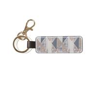 YWSOTRE Geo Oro Rosa, Portachiavi in pelle PU, portachiavi con anello portachiavi, organizer, 1 pz