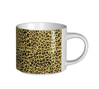 YWSOTRE Ghepardo Leopardo Giallo, Tazza in ceramica di grande capacità, tazza da tè, tazza da caffè 450 ml