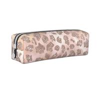 YWSOTRE Glitter tigre in oro rosa, Astuccio per matite Astuccio per penne Astuccio per matite in pelle portatile con astuccio cosmetico con cerniera