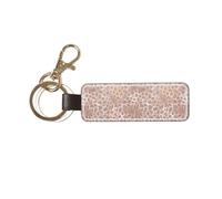 YWSOTRE Glitter tigre oro rosa, Portachiavi in pelle PU, portachiavi con anello portachiavi, organizer, 1 pz